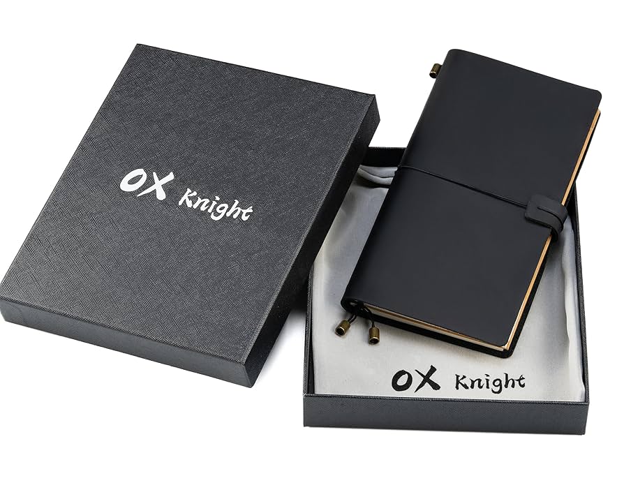 Amazon.com : Ox Knight Leather Travelers Notebook, 8.6'' x
